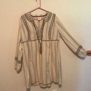 Long sleeve boho dress